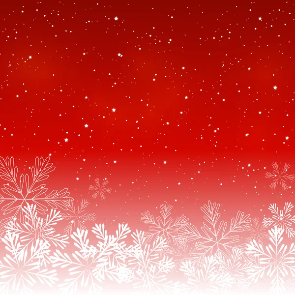 Flocos de neve brilhantes de Natal — Vetor de Stock