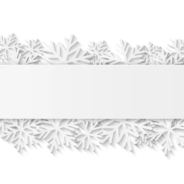 Flocos de neve de papel branco —  Vetores de Stock