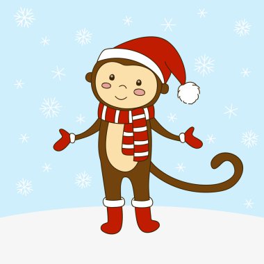 sevimli çizgi maymun