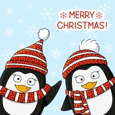İki Noel penguenler