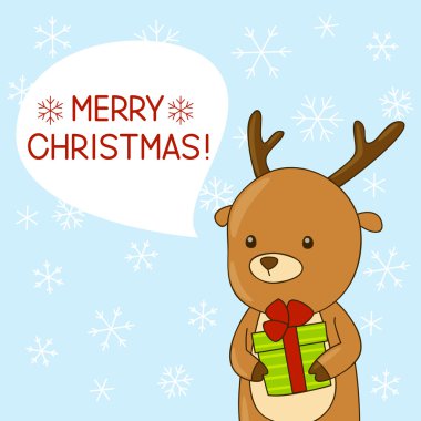 sevimli çizgi geyik