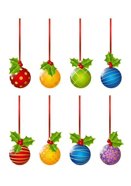 Conjunto de bolas de Navidad — Archivo Imágenes Vectoriales