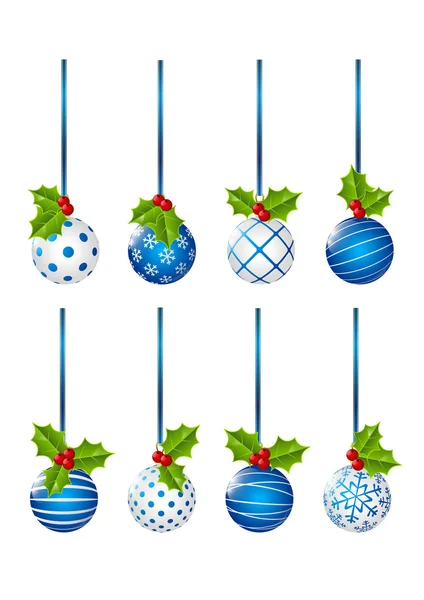 Набор рождественских шаров — стоковый вектор