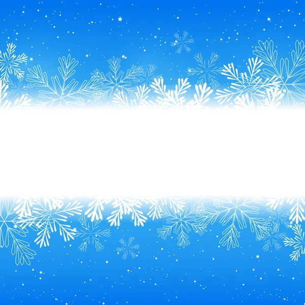 Christmas snowflakes border — Stock Vector