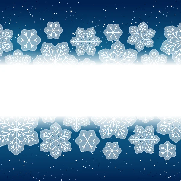Kerstmis sneeuwvlokken grens — Stockvector