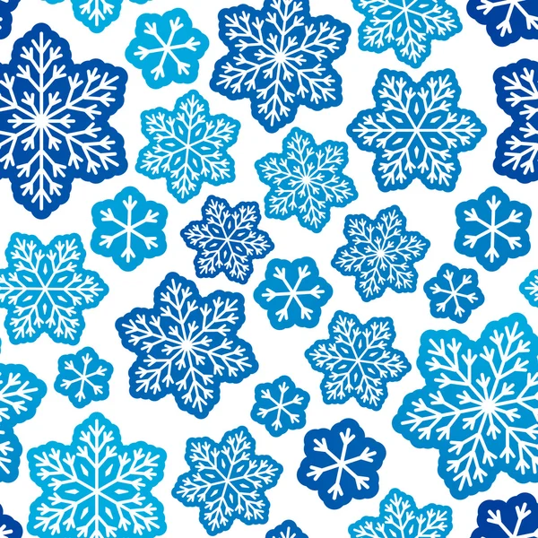 Vánoční vzor se sněhovými vločkami — Stockový vektor