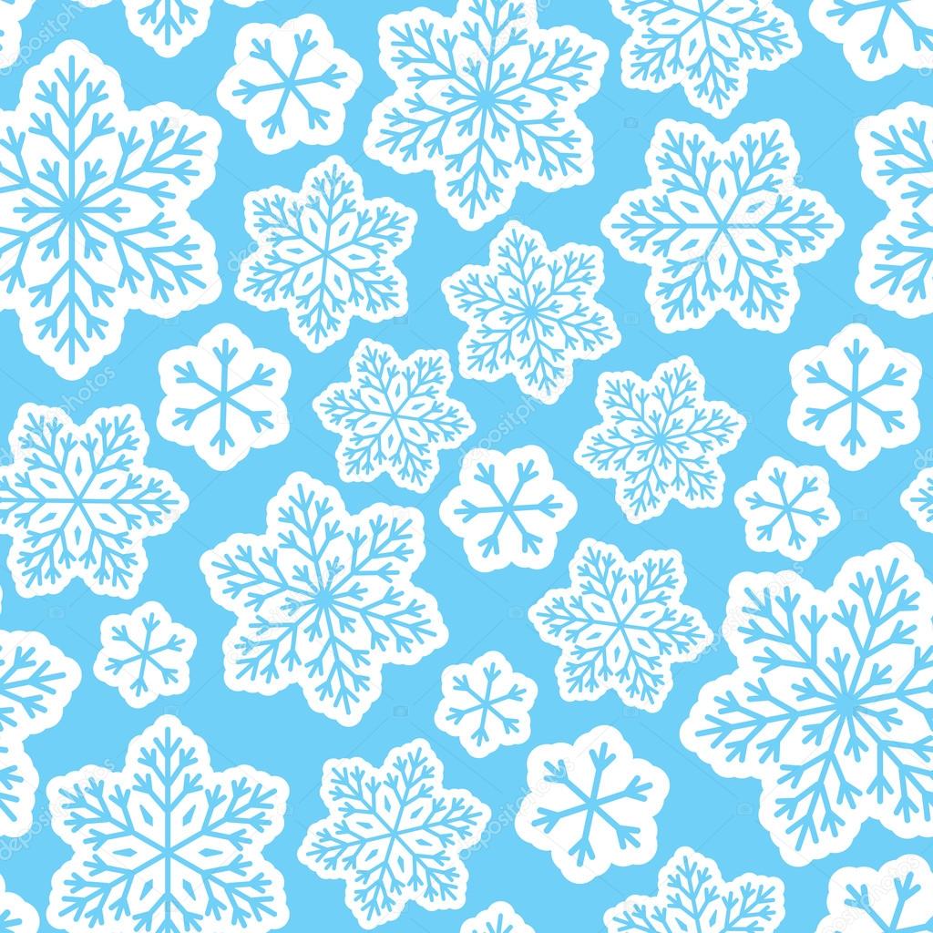 Christmas pattern with snowflakes