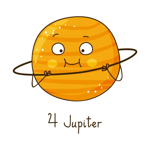 Mignon dessin animé Jupiter — Image vectorielle