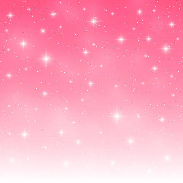 Starry pink background — Stock Vector