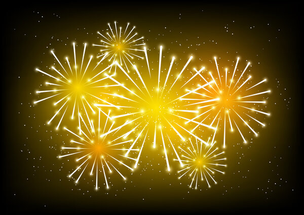 Shiny fireworks background