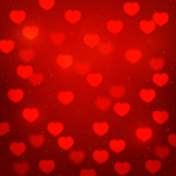 Glänzende rote Herzen — Stockvektor