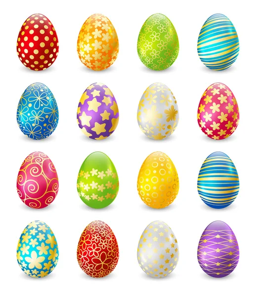 Цветные пасхальные яйца — стоковый вектор