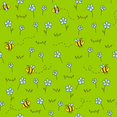 Yeşil çayır ile Seamless Modeli