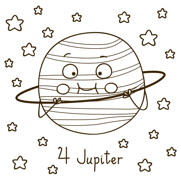 Netter Cartoon-Jupiter — Stockvektor