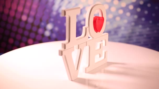 Sevgi işareti kırmızı kalp ile — Stok video