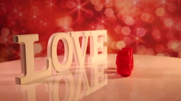 Signo de amor como concepto del día de San Valentín — Vídeo de stock