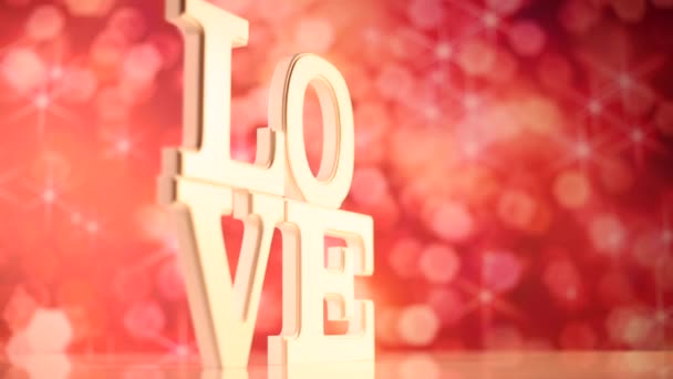 Sevgililer günü kavram olarak aşk işareti — Stok video