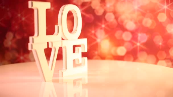 Sevgililer günü kavram olarak aşk işareti — Stok video
