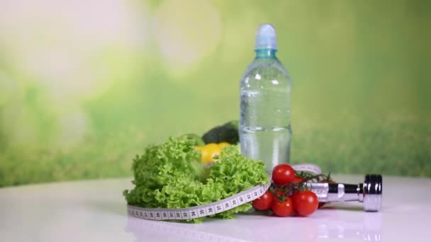 Dieta e fitness background — Video Stock