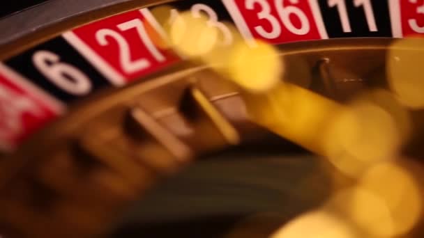Klassieke casino roulettewiel — Stockvideo