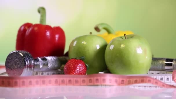 Conceito de dieta e fitness — Vídeo de Stock