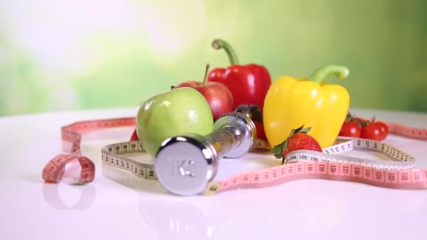 Concept de fitness et alimentation saine — Video