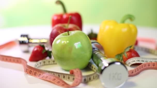 Diyet ve fitness kavramı — Stok video