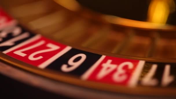 Klassieke casino roulettewiel — Stockvideo