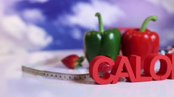 Régime alimentaire et fitness, Mode de vie sain concept — Video