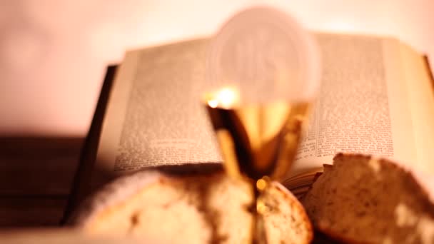 Sacrament of communion concept — Stock Video