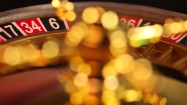 Roda de roleta casino clássico — Vídeo de Stock