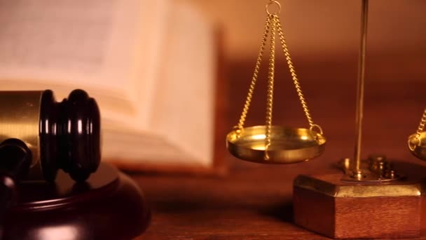 Concepto de Derecho y Justicia — Vídeo de stock