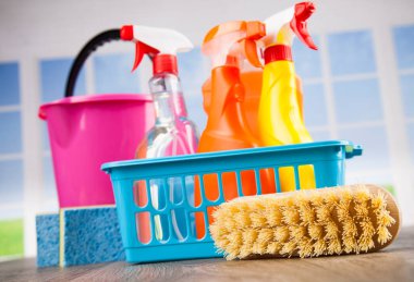 Çeşitli temizlik ve pencere arkaplanı grubu