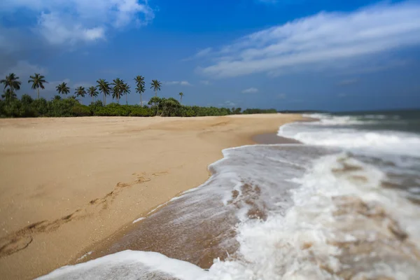 Piękny Widok Tropikalną Plażę Sri Lanka — Zdjęcie stockowe