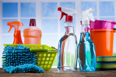 Temizlik ürünleri, ekipman arka planı