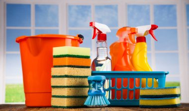 Çeşitli temizlik ve pencere arkaplanı grubu