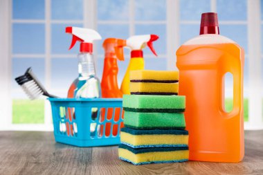 Çeşitli temizlik ve pencere arkaplanı grubu