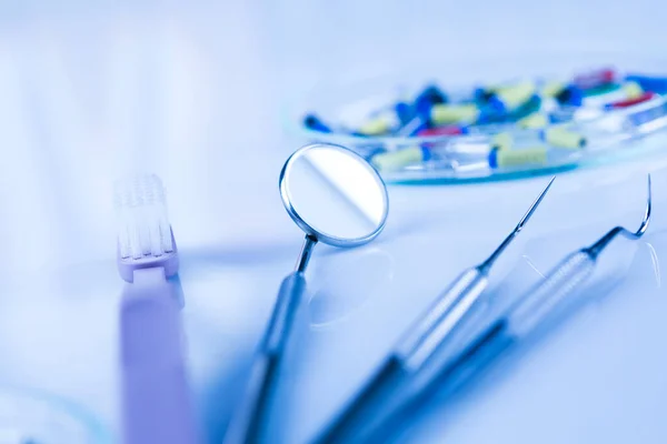 Equipos Estomatología Para Cuidado Dental — Foto de Stock