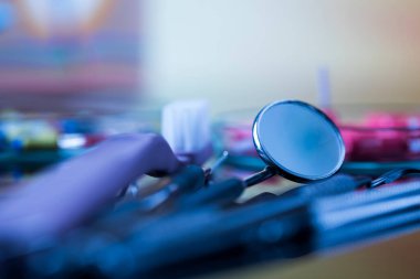 Sağlık, Stomatoloji ekipmanları, dişçilik konsepti