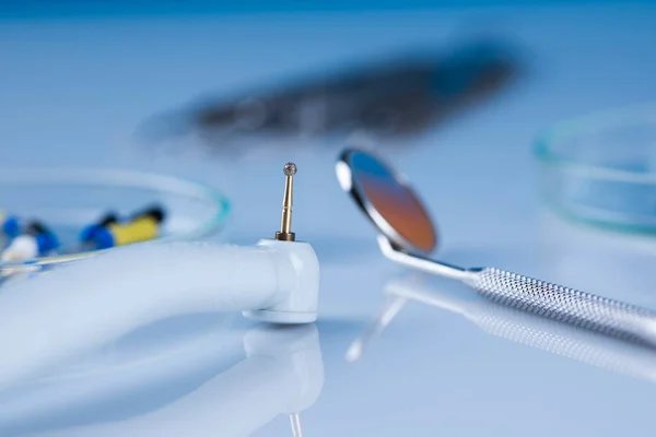 Medicina Dentária Conjunto Ferramentas Equipamentos — Fotografia de Stock