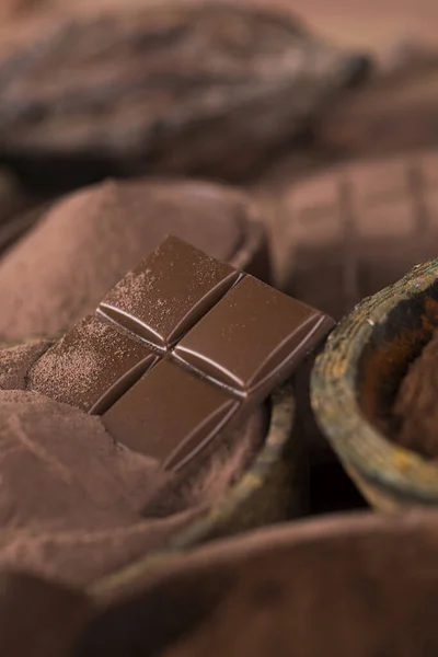 Collection Chocolat Cabillaud Cacao Bonbons Sucrés Dessert — Photo