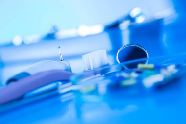 Sağlık, Stomatoloji ekipmanları, dişçilik konsepti