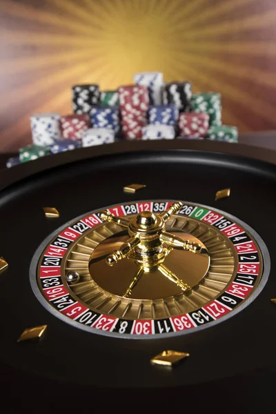 Roulette Wheel Motion Casino Background — Stock Photo, Image