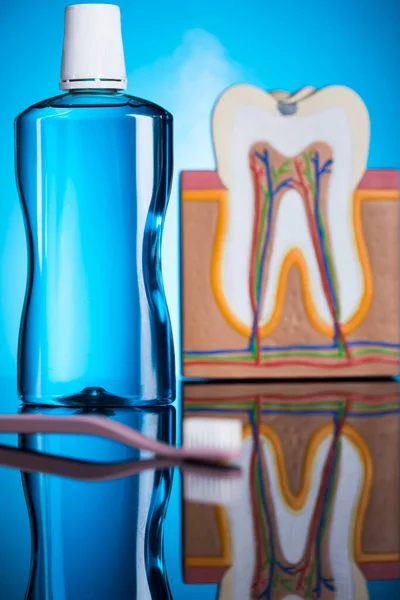 Zähneputzen Hintergrund Zur Zahnhygiene — Stockfoto