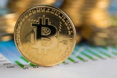 Kripto Para, İş, Bitcoin Para ve Ticaret Konsepti