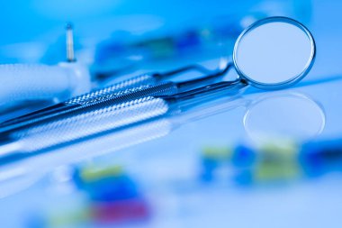 Diş araçları ve ekipman arkaplanı