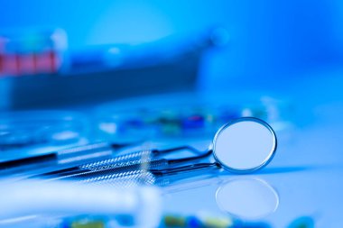 Diş araçları ve ekipman arkaplanı