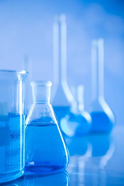 Laboratory Equipment Glass Filled Background — Stock Photo, Image