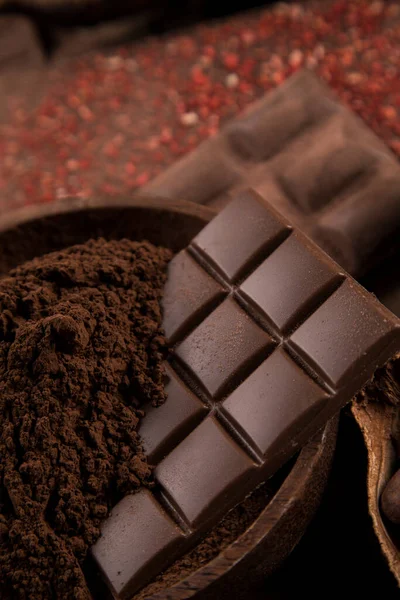 Kakaový Lusk Fazole Čokoláda — Stock fotografie