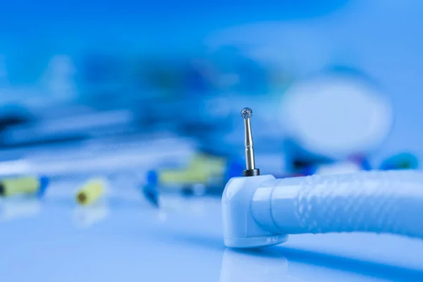 Dentist Equipment Blue Background — Stock Photo, Image